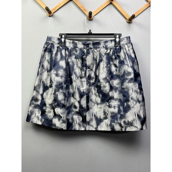 MICHAEL Michael Kors Skirt Womens 10 Eclipse‎ Circle Blue Metallic Short - Picture 1 of 7